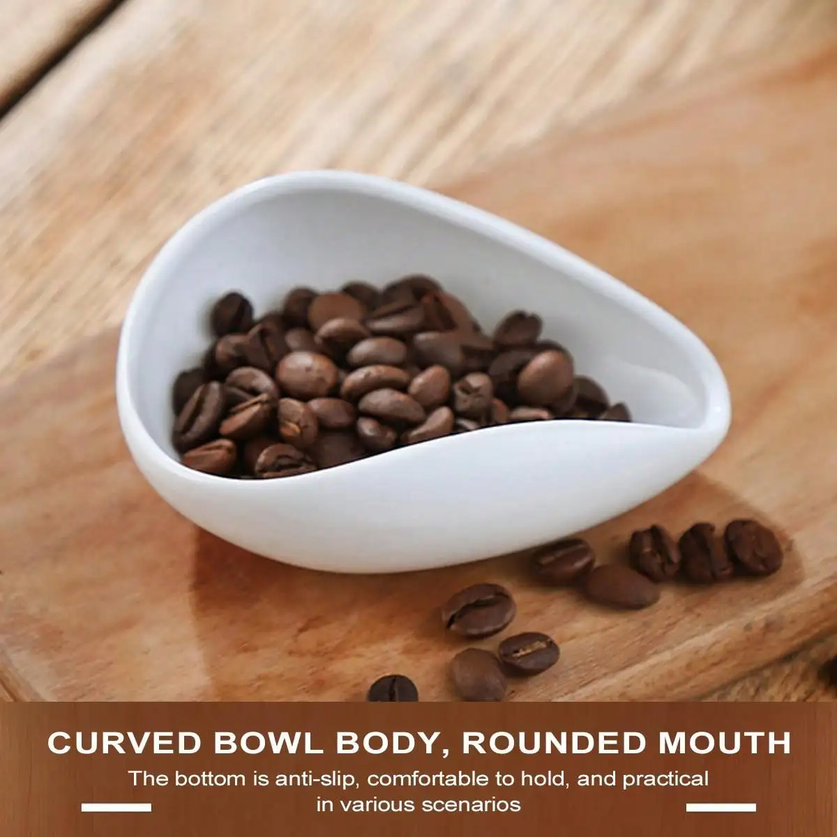 Coffee Tea Or - Coffee Beans Dosing Cup, Pure White