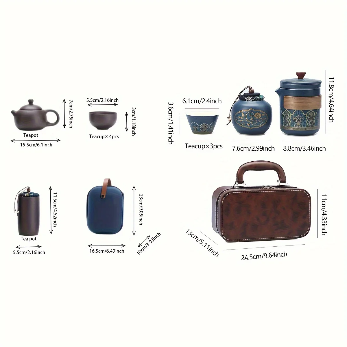 1 Set Travel Tea Set Portable  – обзор и цена Gongfu Tea Set