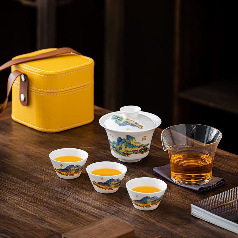 Travel Jade White Porcelain Te – обзор и цена Gongfu Tea Set