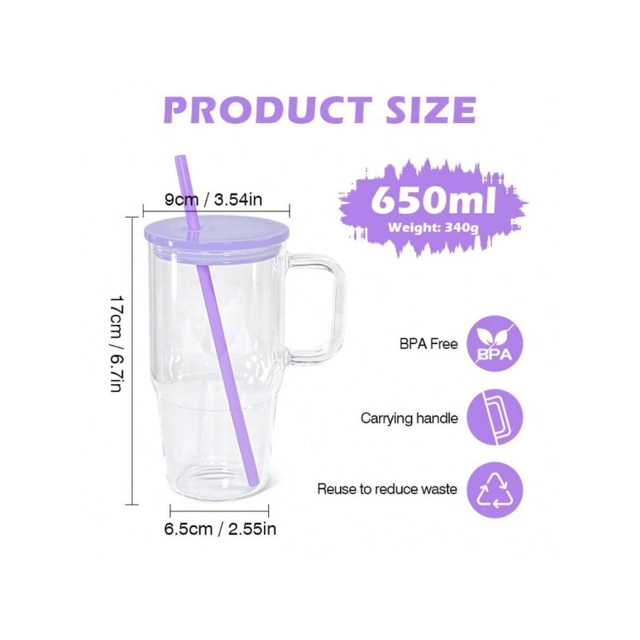 20oz Glass Tumblers With Handl – обзор и цена Coffee Tea Or