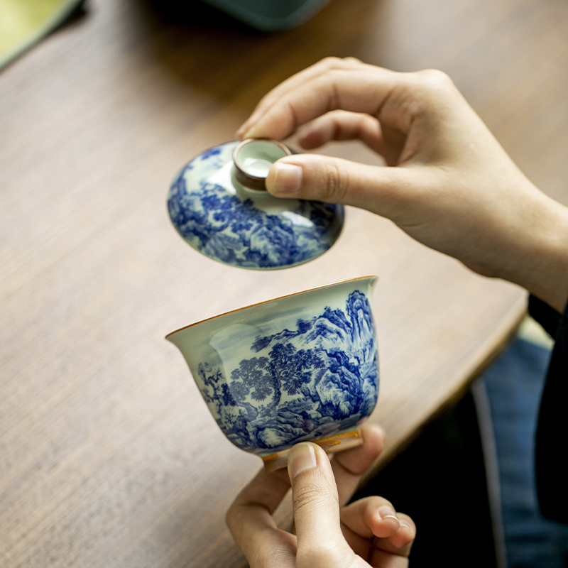 Chinese Retro Blue and White P – обзор и цена Gongfu Tea Set