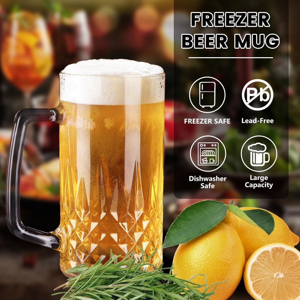 20 oz Heavy Glass Mugs Set of  – обзор и цена Coffee Tea Or