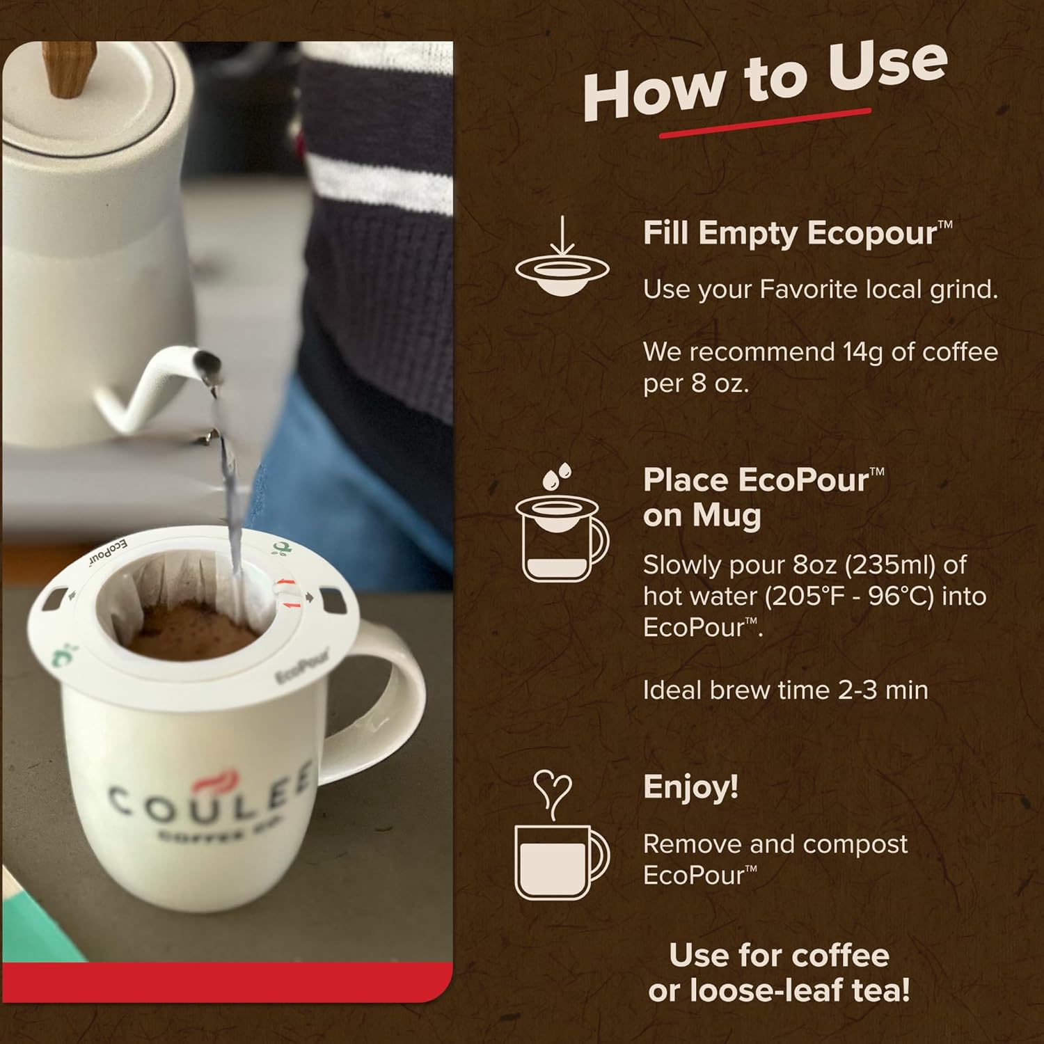 Compostable Paper Pour Over Co – обзор и цена Coffee Tea Or